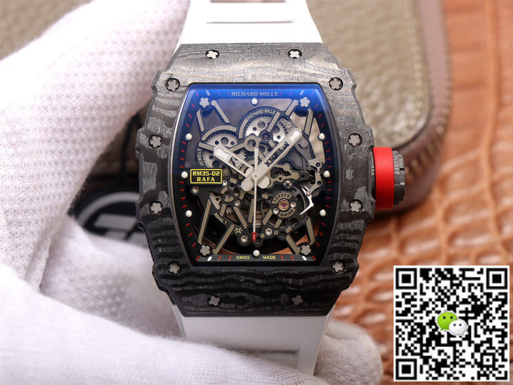 Replica Richard Mille RM35-02 1:1 Best Edition ZF Factory White Rubber Strap