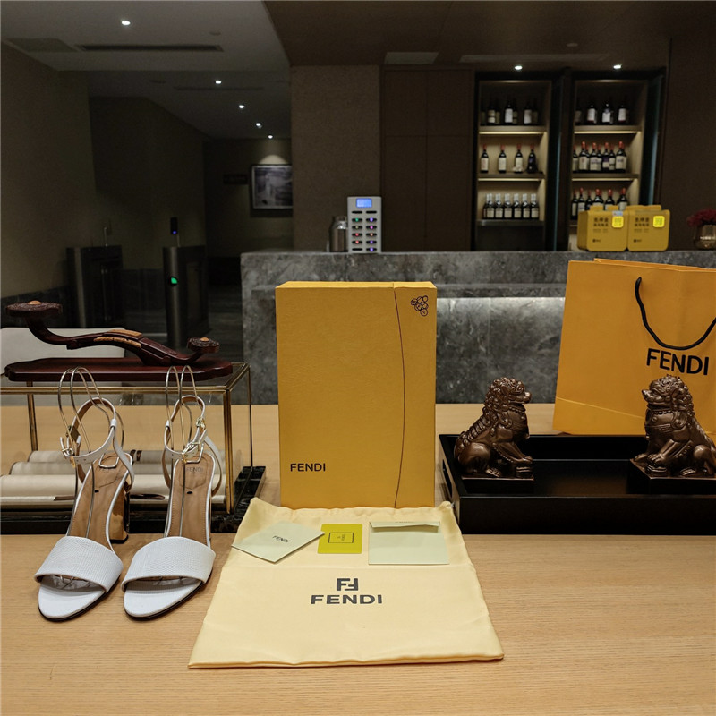 F**di electroplated high heel sandals