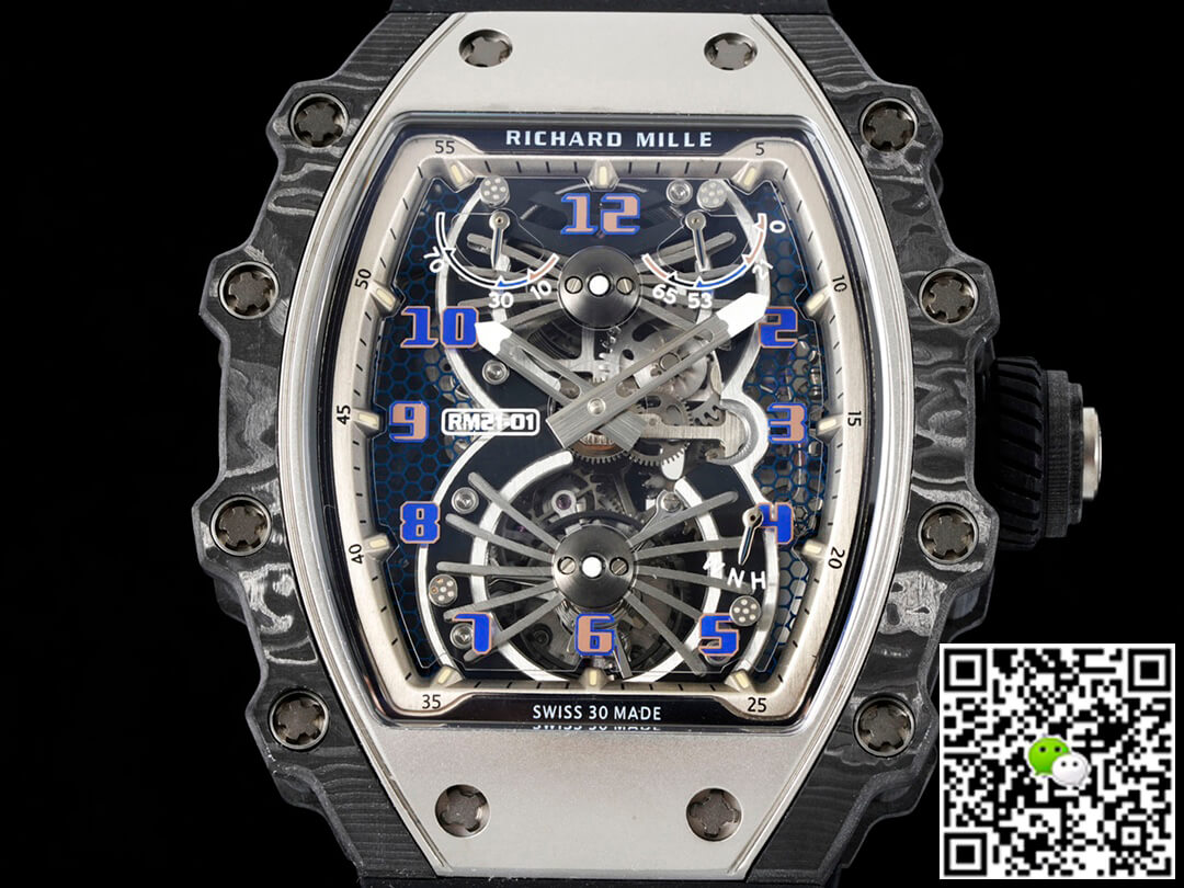 Replica Richard Mille RM21-01 1:1 Best Edition RM Factory Tourbillon Carbon Fiber Bezel