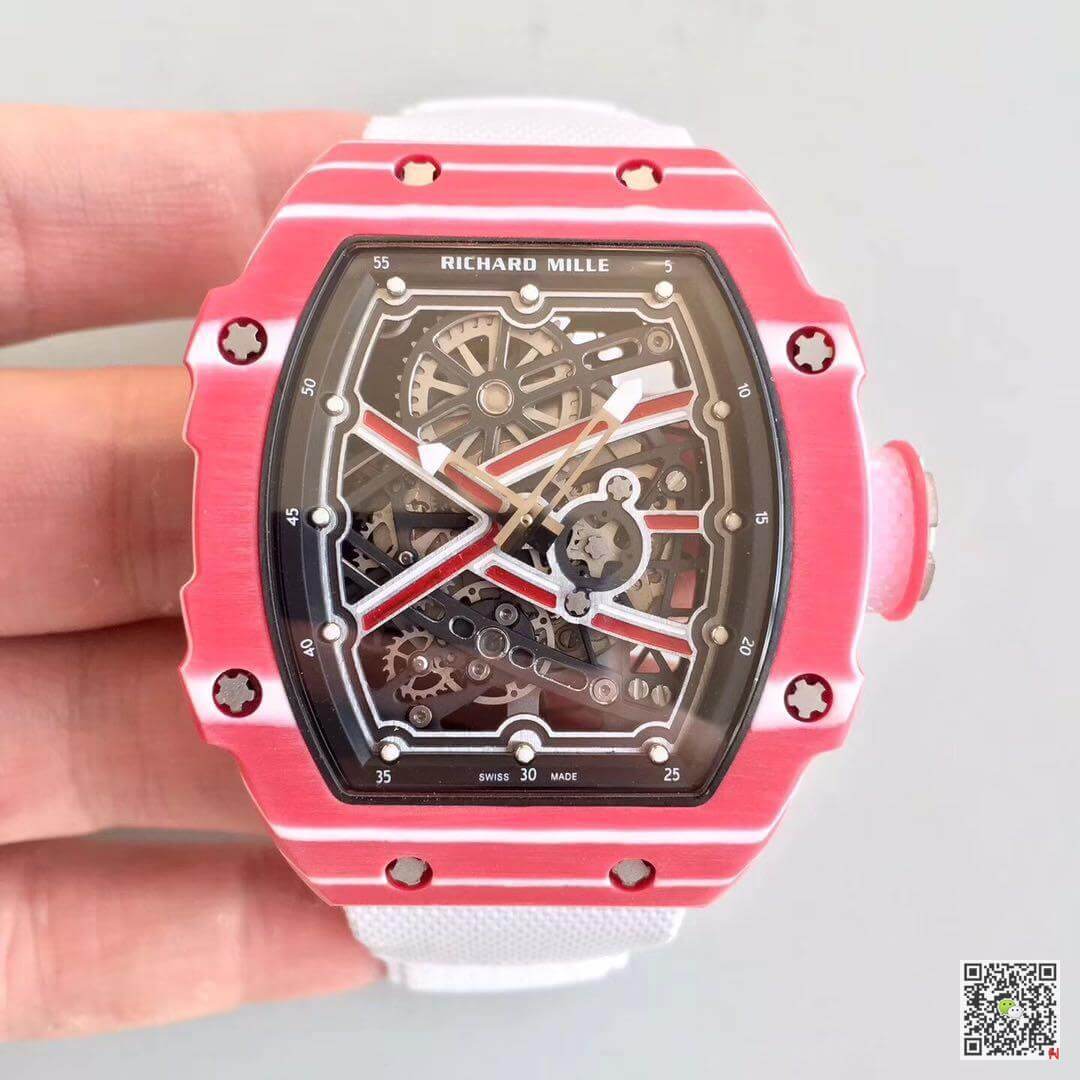 Replica Richard Mille RM67-02 KV Factory 1:1 Best Edition Swiss ETA8215 Red Forge Carbon Bezel