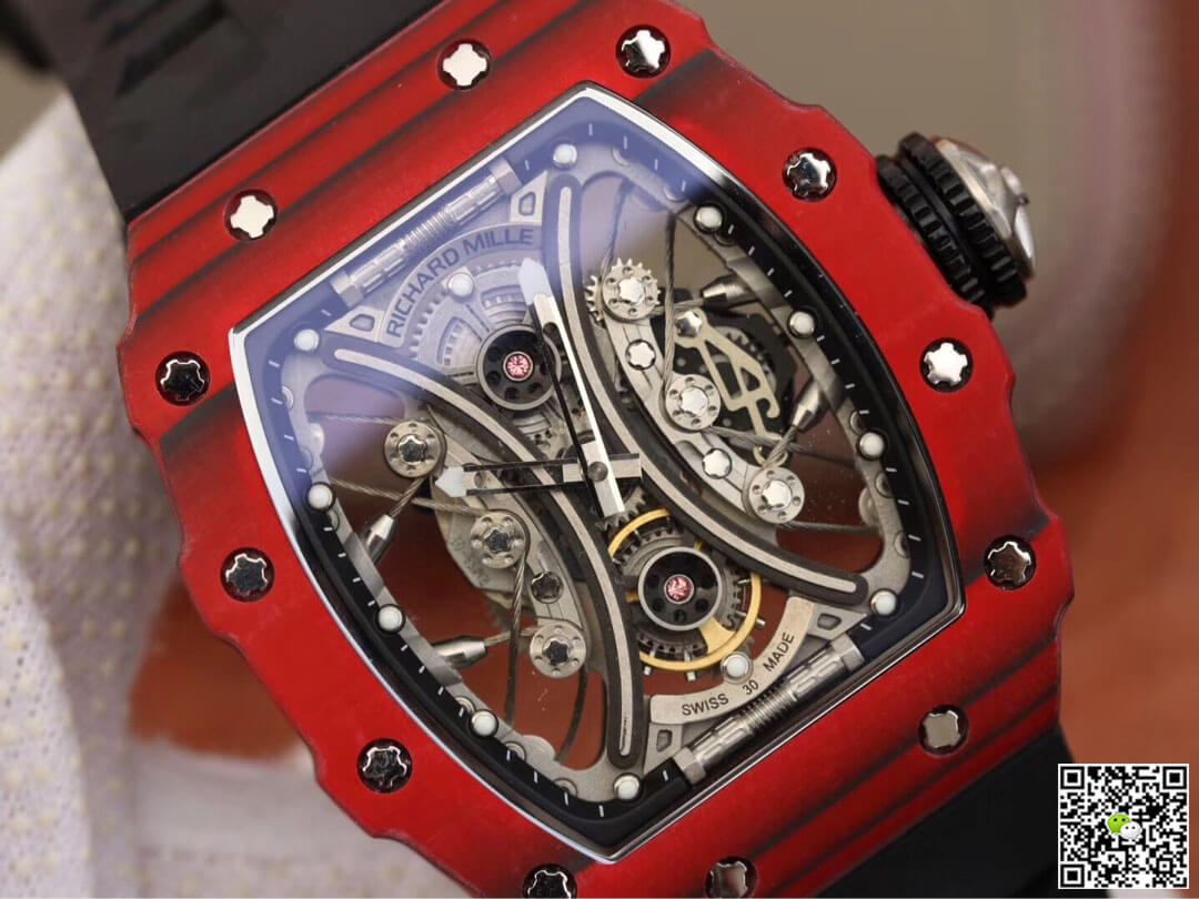 Replica Richard Mille RM53-01 1:1 Best Edition KV Factory TPT Carbon Fiber Black Strap