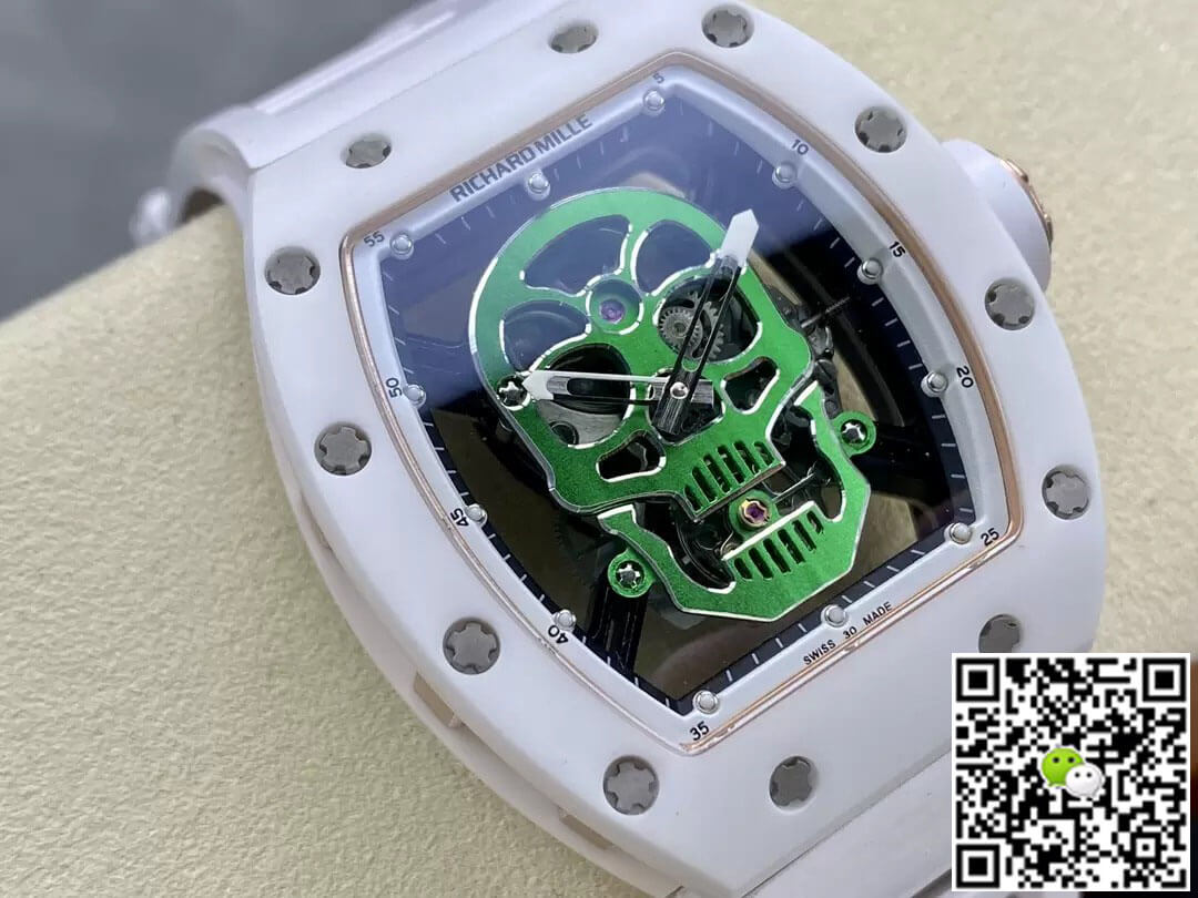 Richard Mille Replica RM52-01 1:1 Best Edition YS Factory Green Skull Tourbillon Dial
