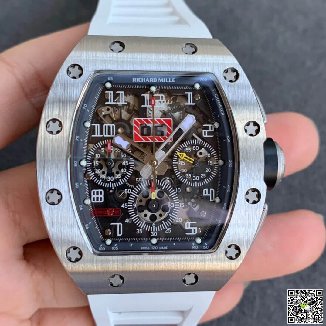 Replica Richard Mille RM11 1:1 Best Edition KV Factory Titanium White Strap