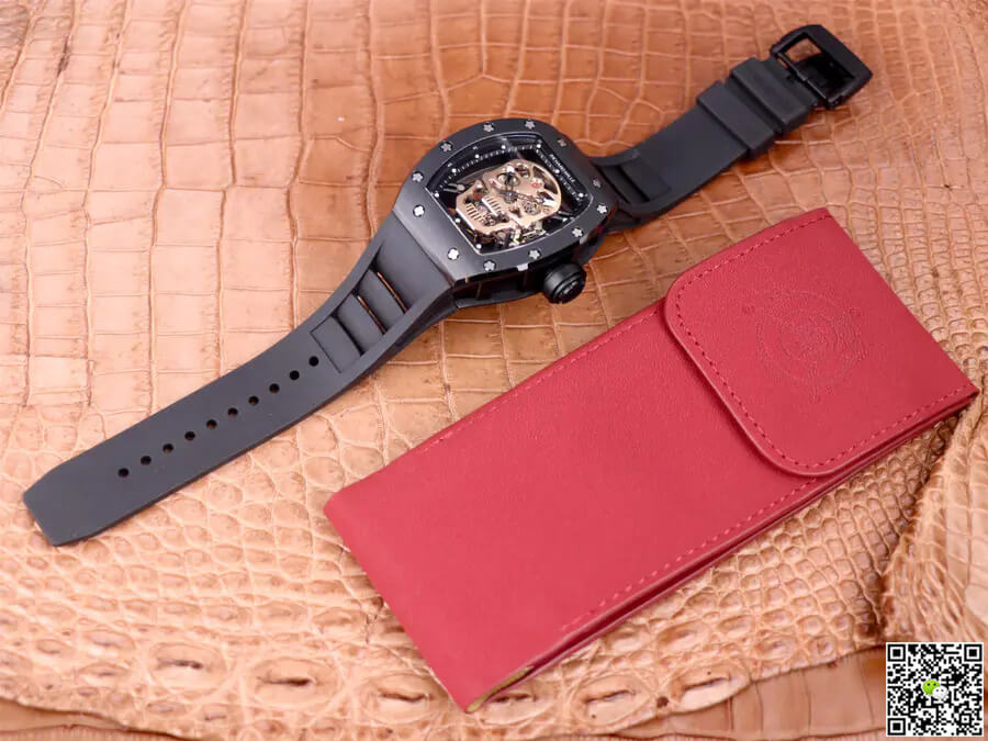 Replica Richard Mille RM52-01 Tourbillon 1:1 Best Edition JB Factory Rose Gold Skull Dial