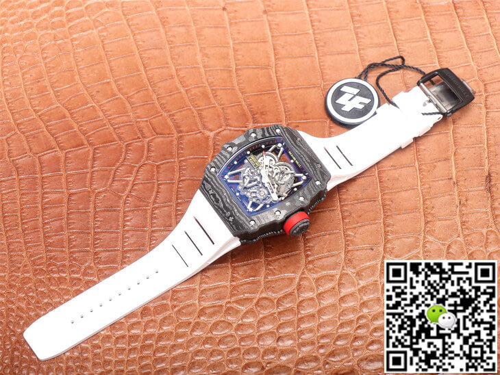 Replica Richard Mille RM35-02 1:1 Best Edition ZF Factory White Rubber Strap