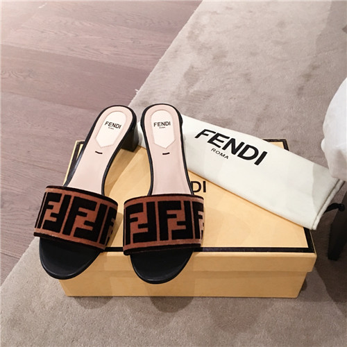 F**di thick heel sandals slippers