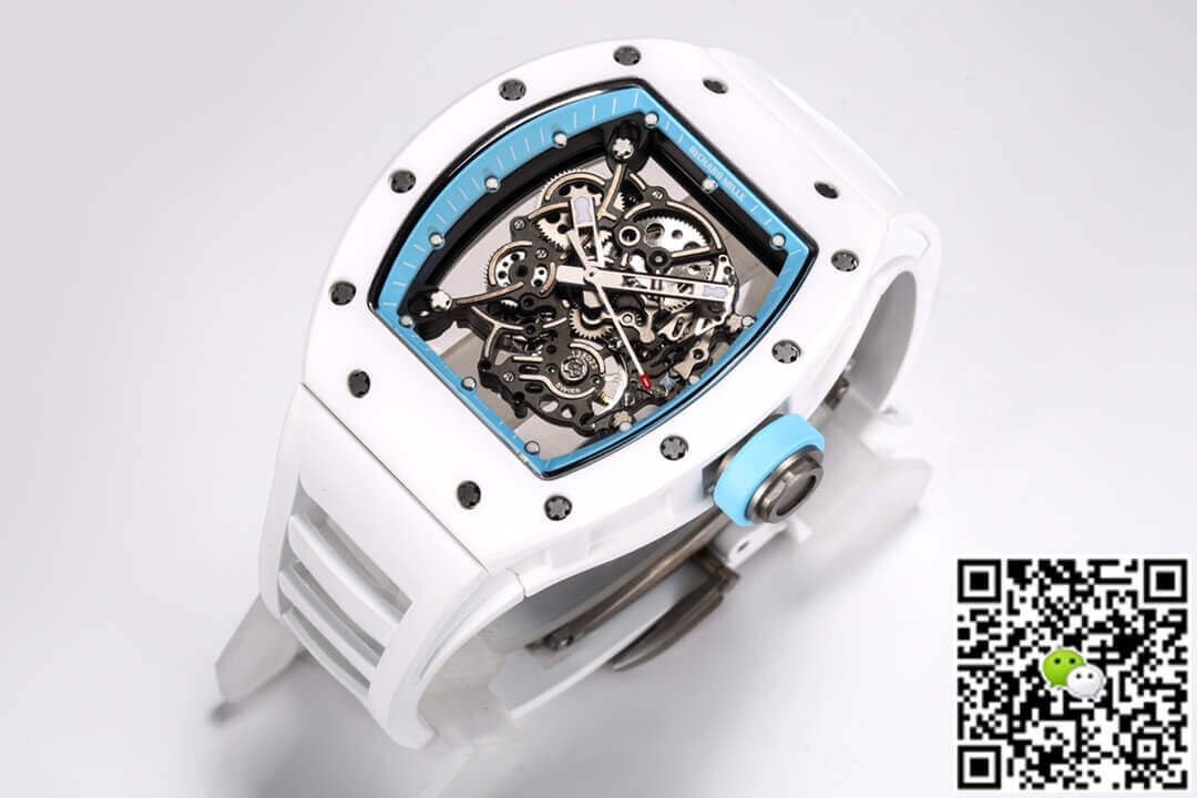 Replica Richard Mille RM-055 1:1 Best Edition BBR Factory White Ceramic Case