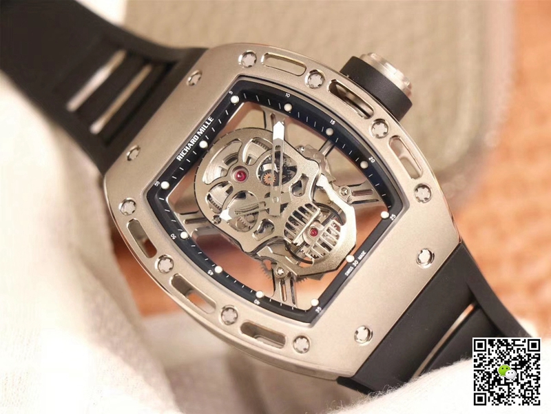 Replica Richard Mille RM052 1:1 Best Edition ZF Factory Silver Skull Dial Swiss Movement