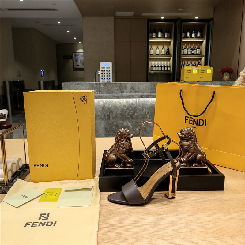 F**di electroplated high heel sandals