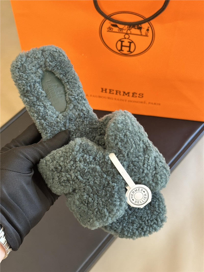 H**me5 fur roll cake hair H slippers