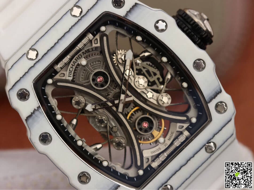 Replica Richard Mille RM53-01 1:1 Best Edition KV Factory White TPT Carbon Fiber