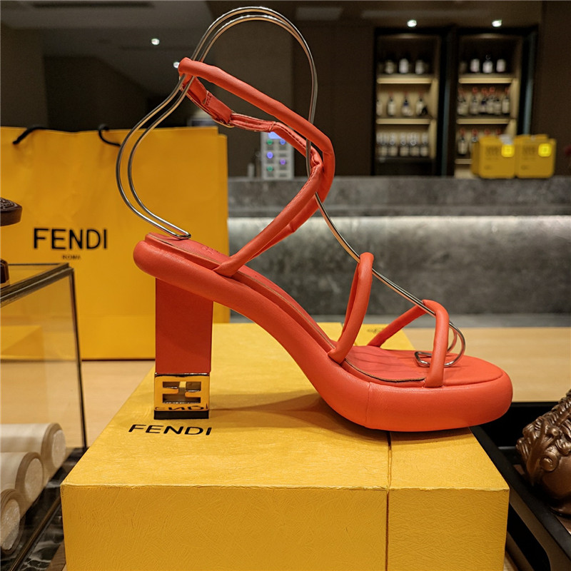 F**di color block haute couture sandals