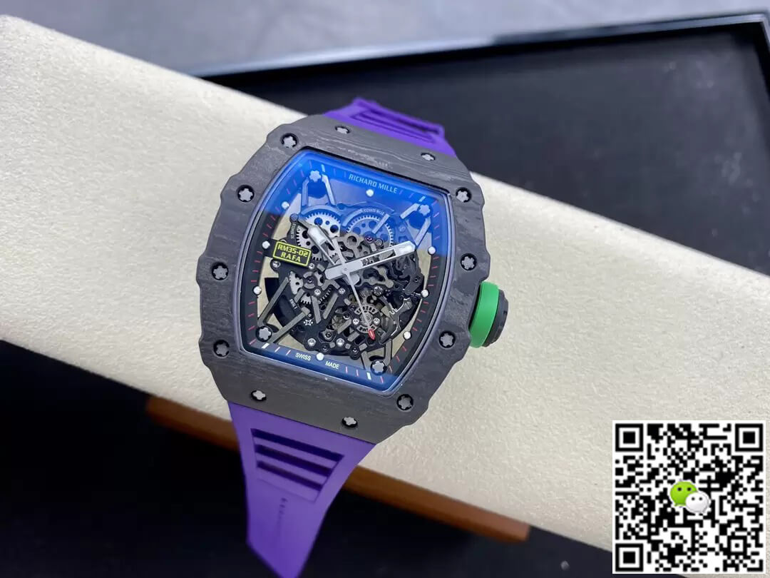 Richard Mille Replica RM35-02 1:1 Best Edition T+ Factory NTPT Carbon Fiber Purple Strap
