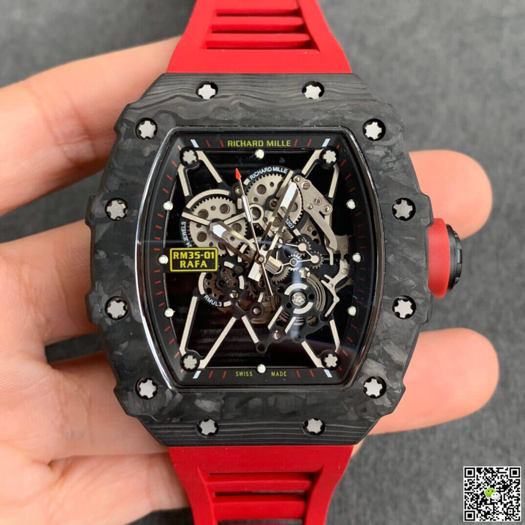 Replica Richard Mille RM35-01 1:1 Best Edition KV Factory Red Strap