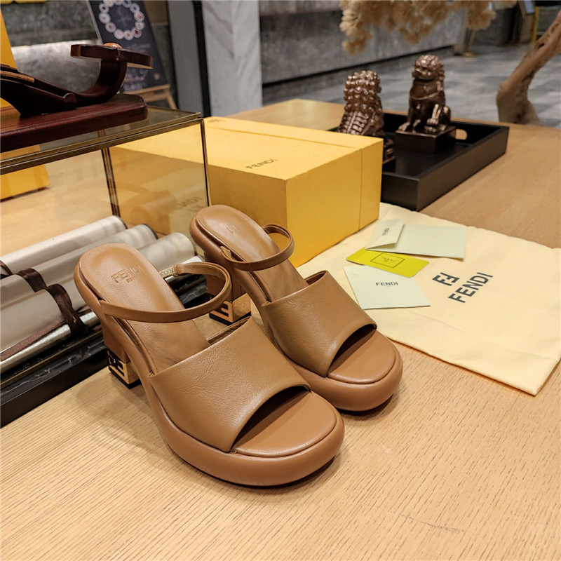 F**di block heel sandals
