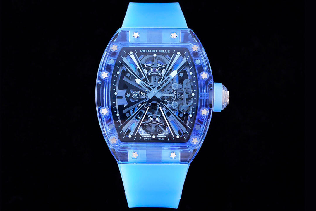 Richard Mille Replica RM12-01 1:1 Best Edition RM Factory Tourbillon Transparent Version Case