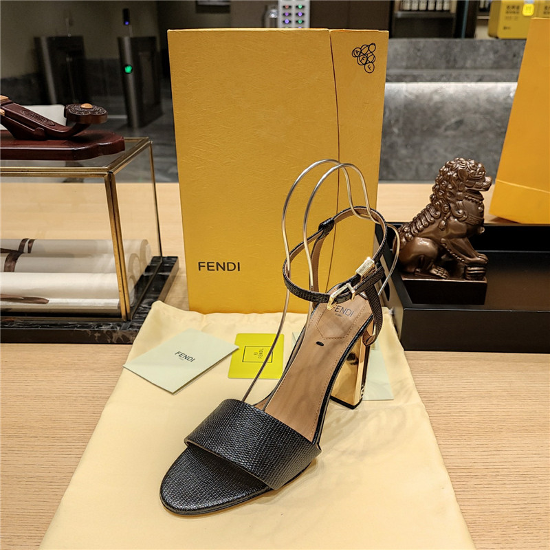 F**di electroplated high heel sandals