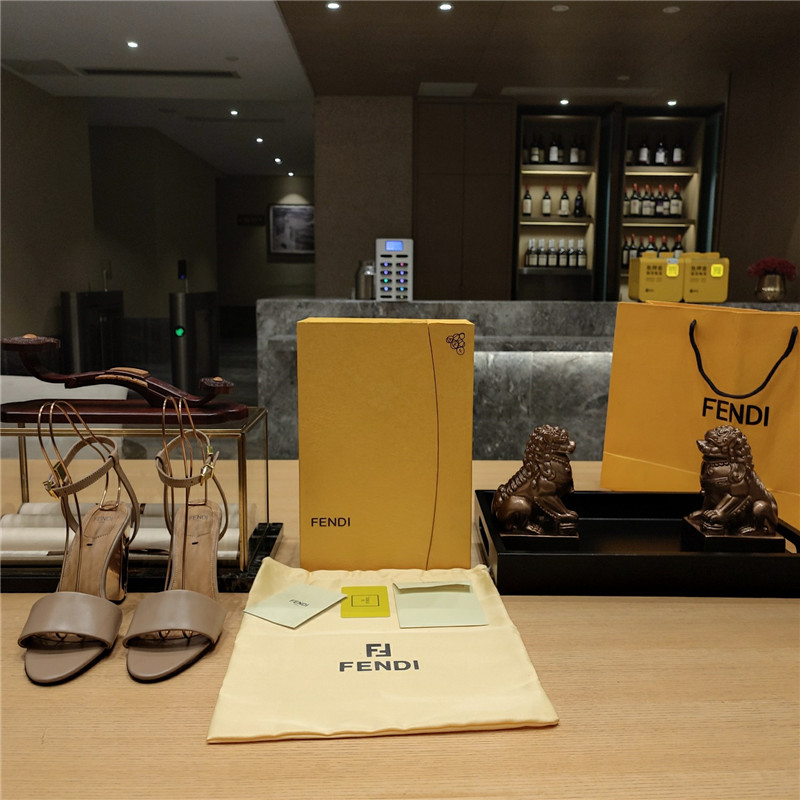 F**di electroplated high heel sandals