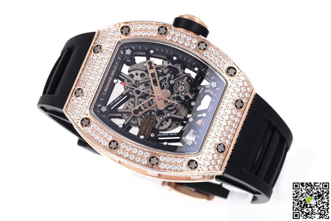 Replica Richard Mille RM035 Americas 1:1 Best Edition KV Factory D1am0nd Case