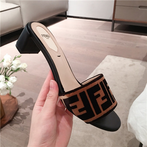 F**di thick heel sandals slippers