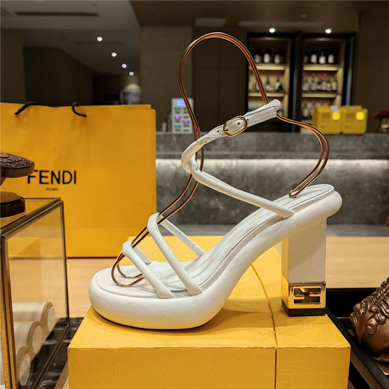 F**di color block haute couture sandals