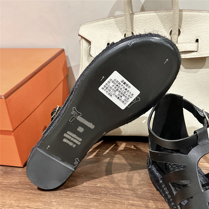 H**me5 cutout pig nose espadrille sandals