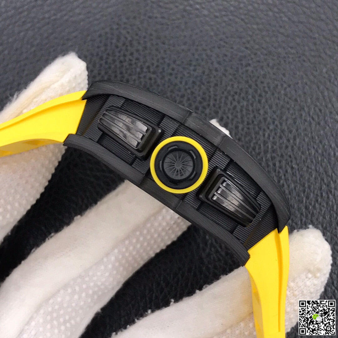 Replica Richard Mille RM-011 1:1 Best Edition KV Factory Yellow Strap
