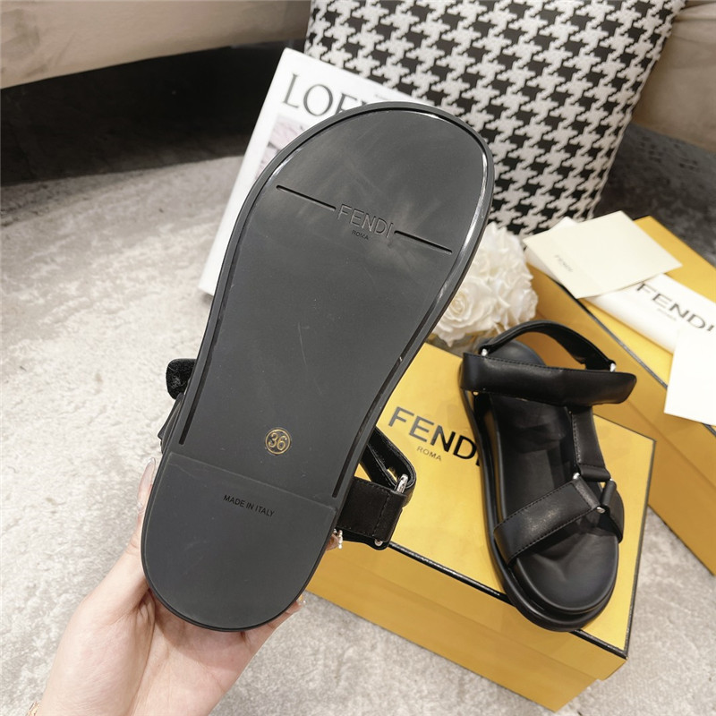 F**di letters webbing sandals