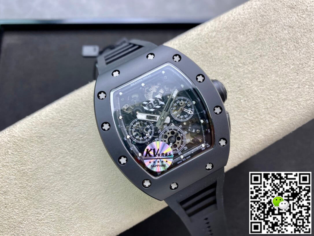 Richard Mille Replica RM011 1:1 Best Edition KV Factory Ceramic Black Case