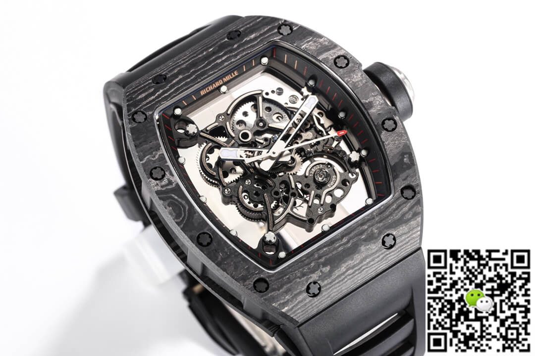 Replica Richard Mille RM055 NTPT 1:1 Best Edition BBR Factory Black Carbon Fiber Dial