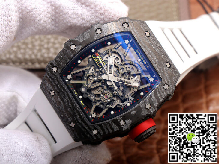 Replica Richard Mille RM35-02 1:1 Best Edition ZF Factory White Rubber Strap