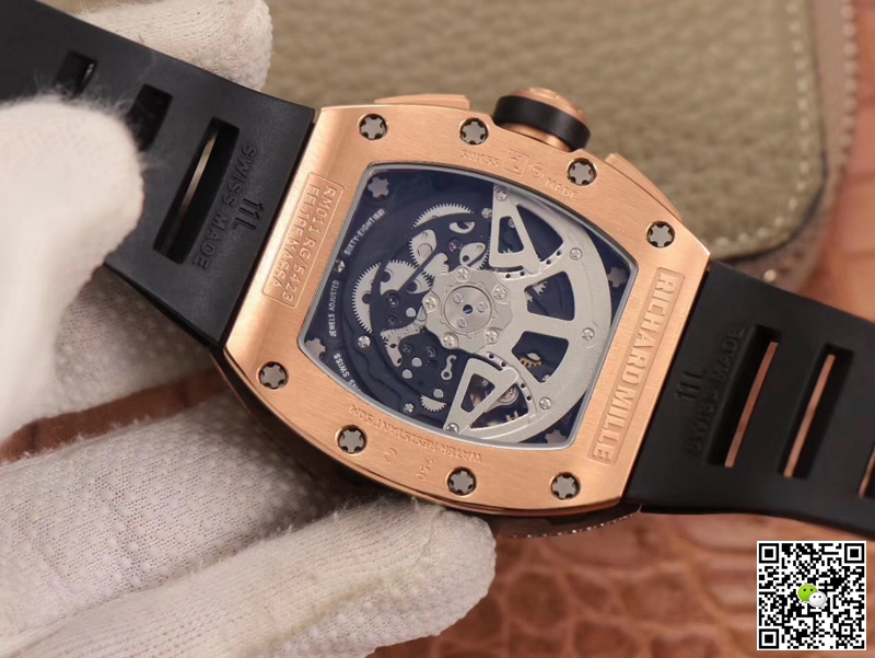 Replica Richard Mille RM011 RG/5423 1:1 Best Edition KV Factory Rose Gold D1am0nd Swiss Movement