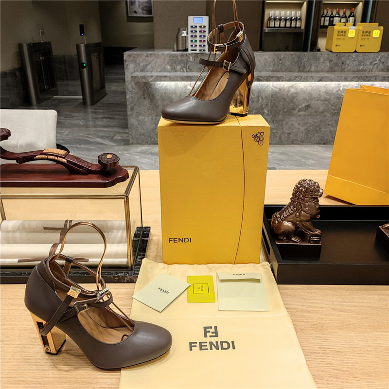 F**di electroplated high heel sandals