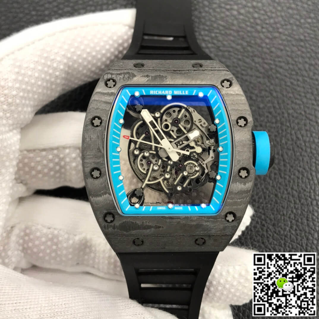Replica Richard Mille RM055 1:1 Best Edition ZF Factory Carbon Fiber Case