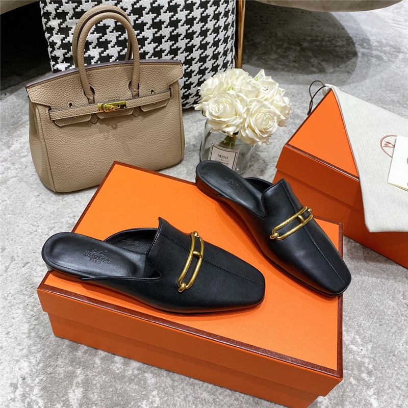 H**me5 muller flat slippers