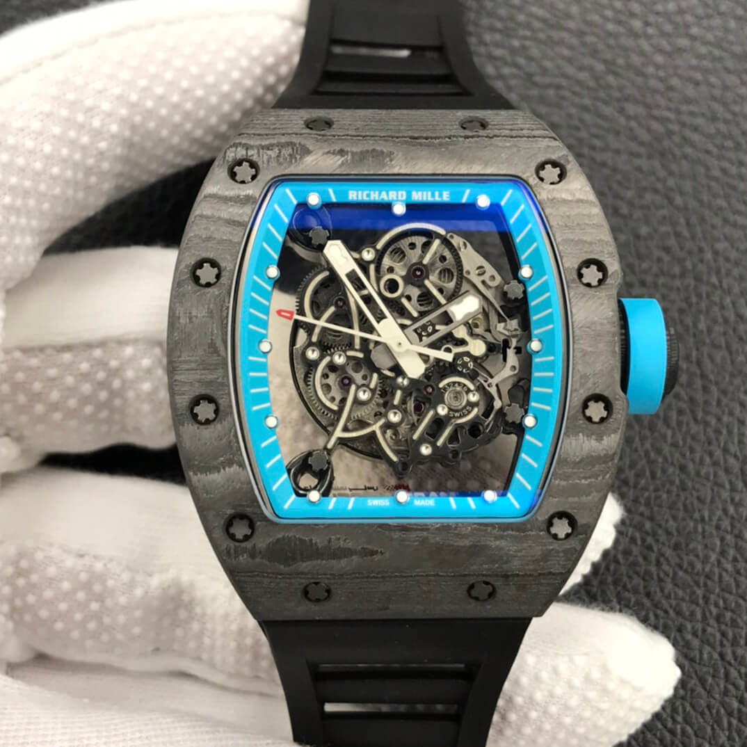 Replica Richard Mille RM055 1:1 Best Edition ZF Factory Carbon Fiber Case
