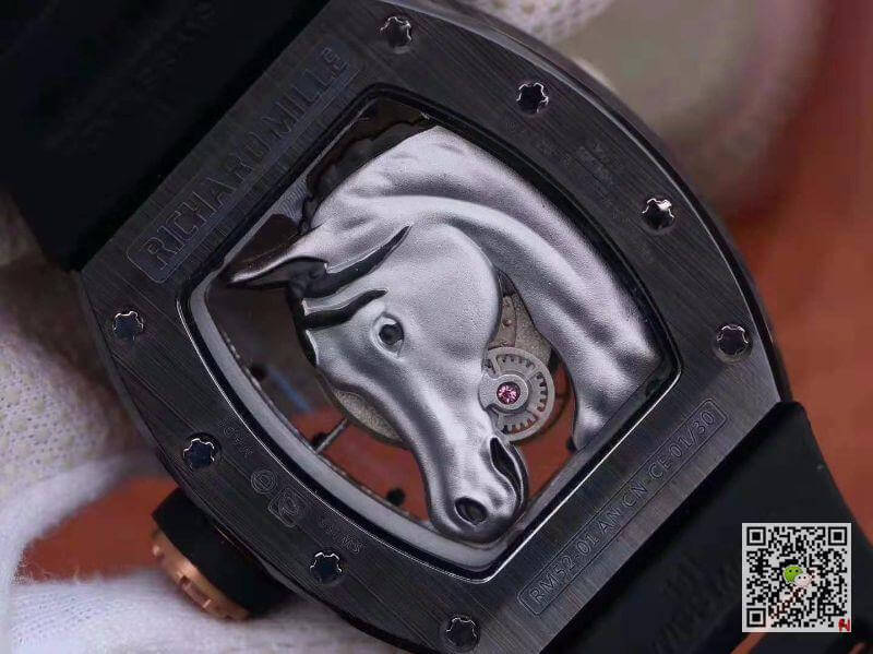 Replica Richard Mille Polo Club Saint Tropez RM52-02 KV Factory 1:1 Best Edition Swiss ETA8215 Silver Horse Dial