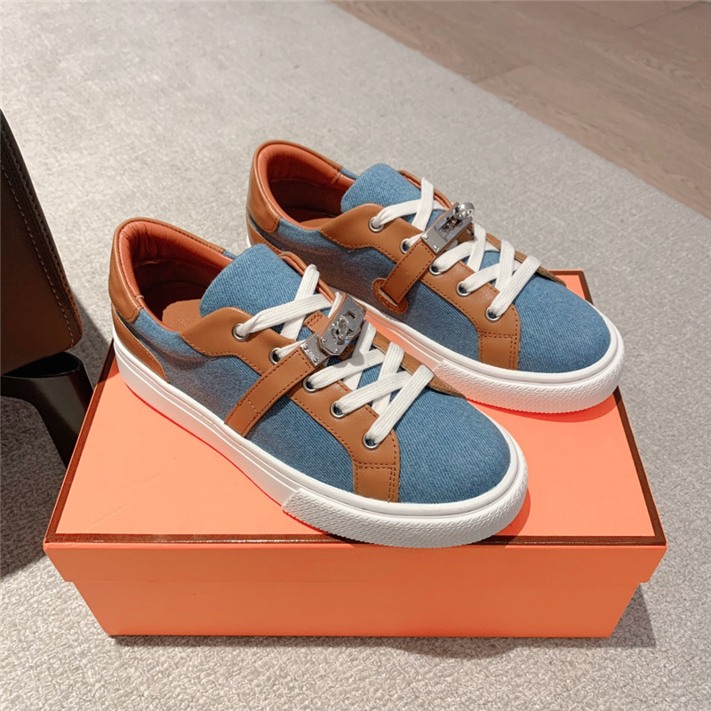 H**me5 British retro design white shoes