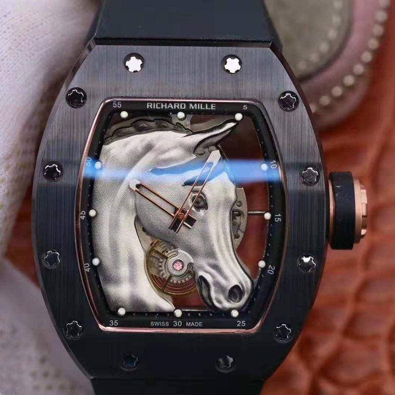 Replica Richard Mille Polo Club Saint Tropez RM52-02 KV Factory 1:1 Best Edition Swiss ETA8215 Silver Horse Dial