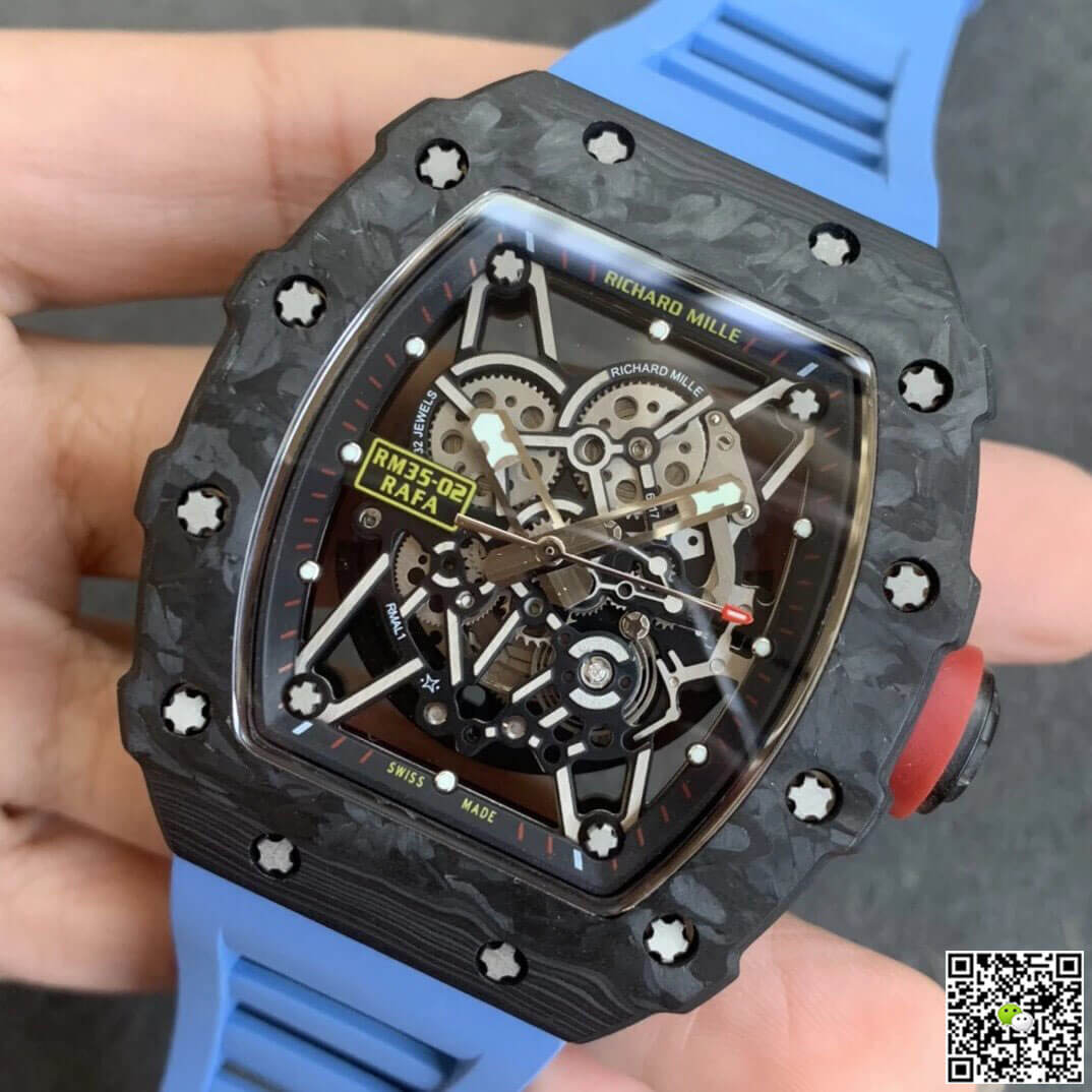 Replica Richard Mille RM35-02 1:1 Best Edition KV Factory V3 Carbon Fiber Case