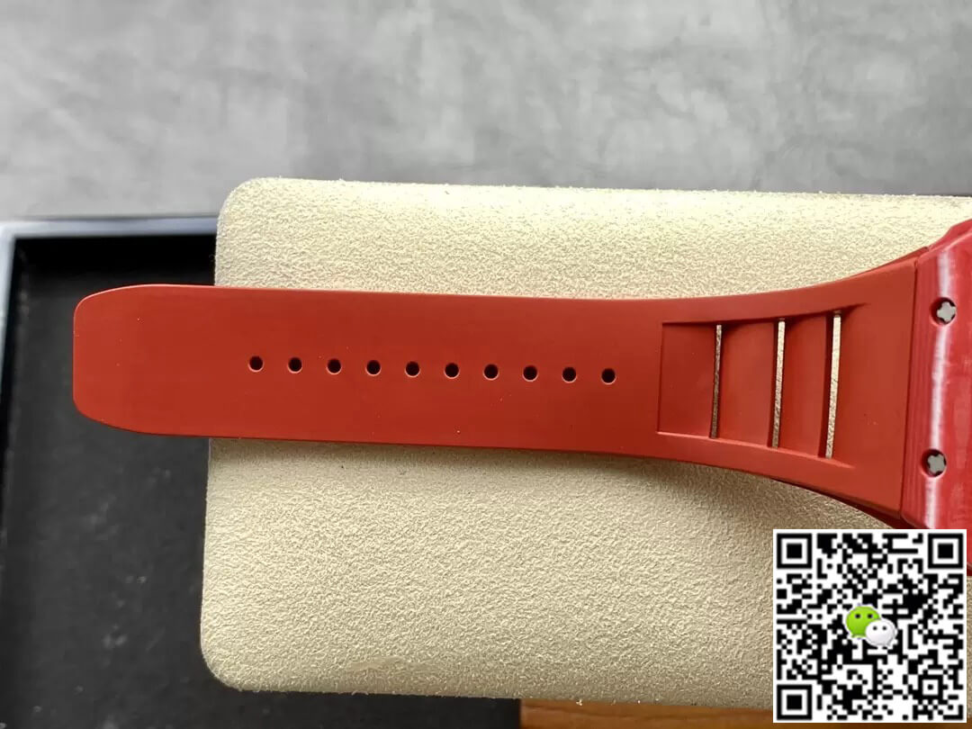 Richard Mille Replica RM35-02 1:1 Best Edition T+ Factory Carbon Fiber Red Rubber Strap