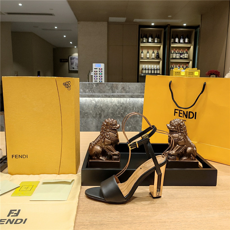 F**di electroplated high heel sandals