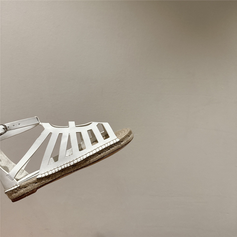 H**me5 cutout pig nose espadrille sandals