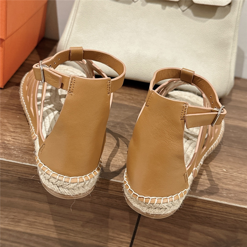 H**me5 cutout pig nose espadrille sandals