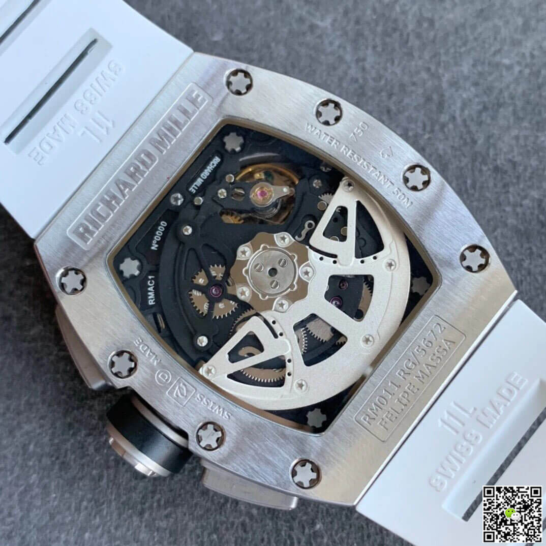 Replica Richard Mille RM11 1:1 Best Edition KV Factory Titanium White Strap