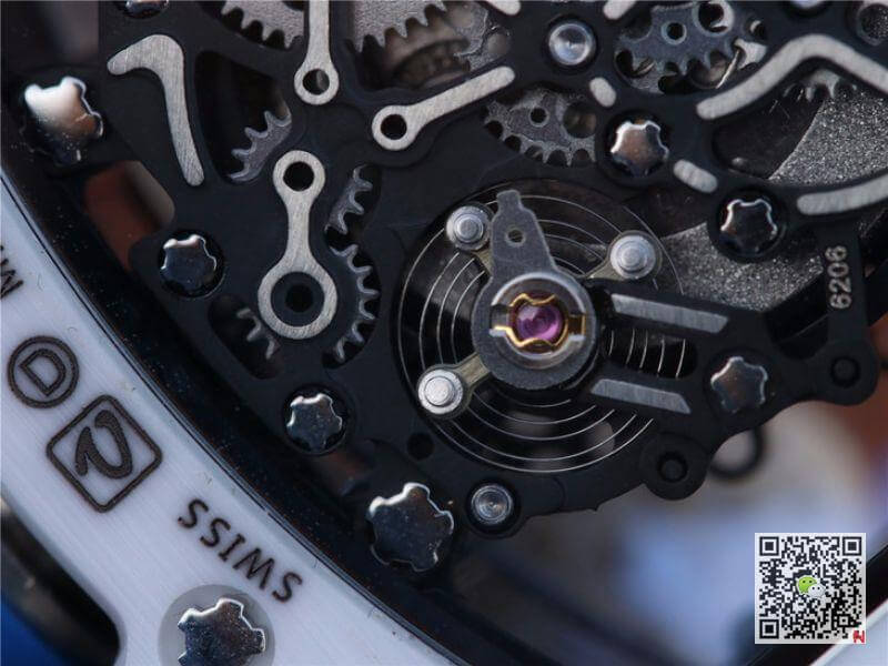 Replica Richard Mille RM055 KV Factory 1:1 Best Edition Swiss ETA8215 blue strap