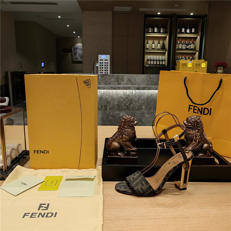 F**di electroplated high heel sandals