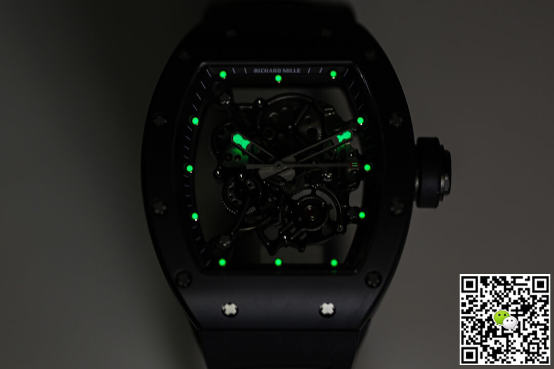 Replica Richard Mille RM-055 1:1 Best Edition BBR Factory Ceramic Skeleton Dial