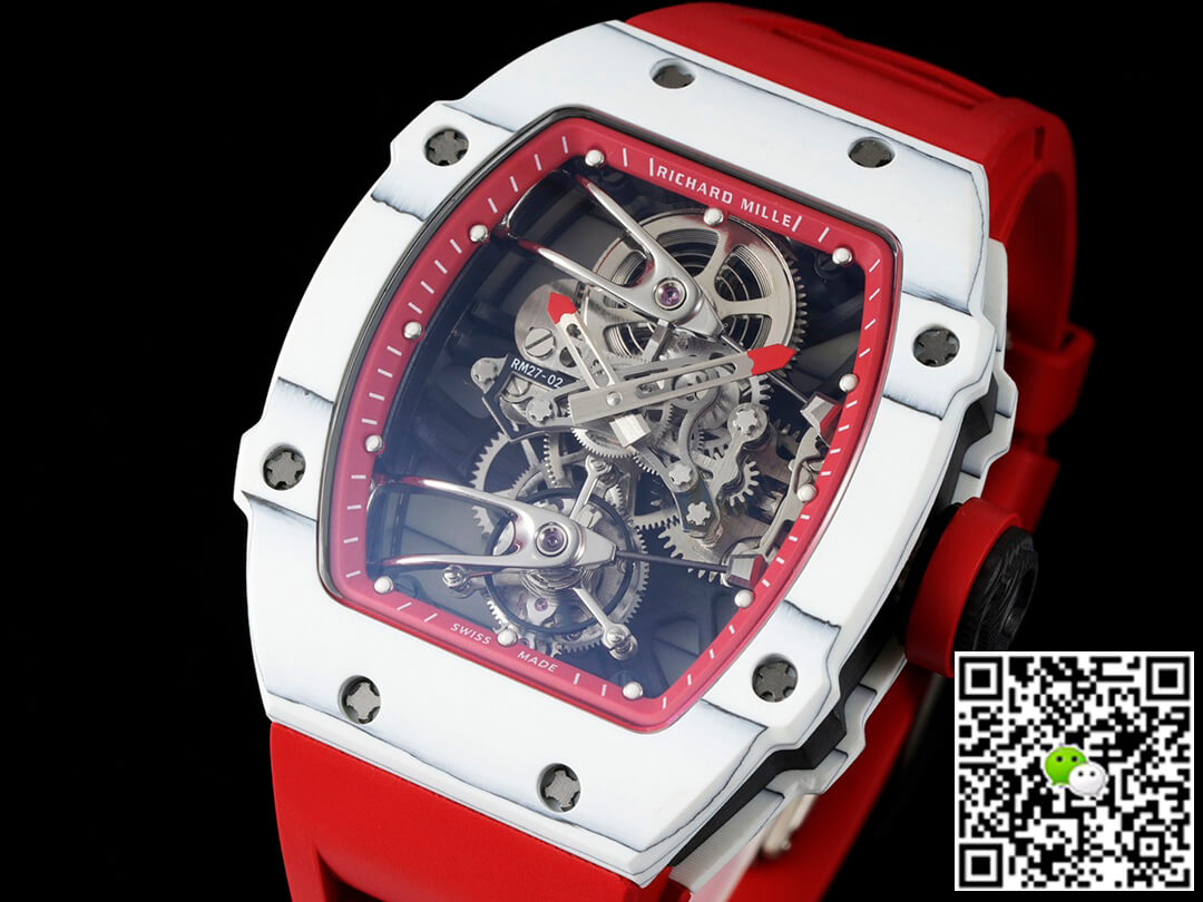 Replica Richard Mille RM27-02 Rafael Nadal Tourbillon 1:1 Best Edition RM Factory Red Rubber Strap