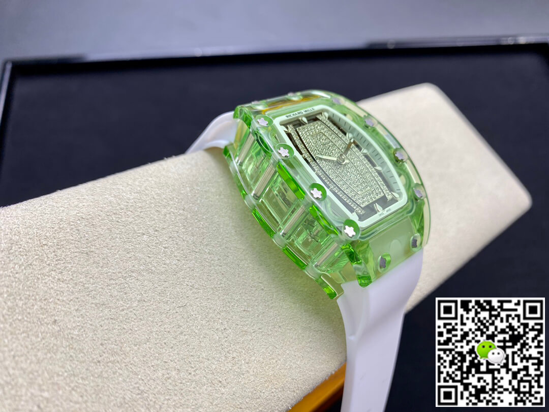 Richard Mille Replica RM07-02 Pink Lady Sapphire 1:1 Best Edition RM Factory Transparent Dial